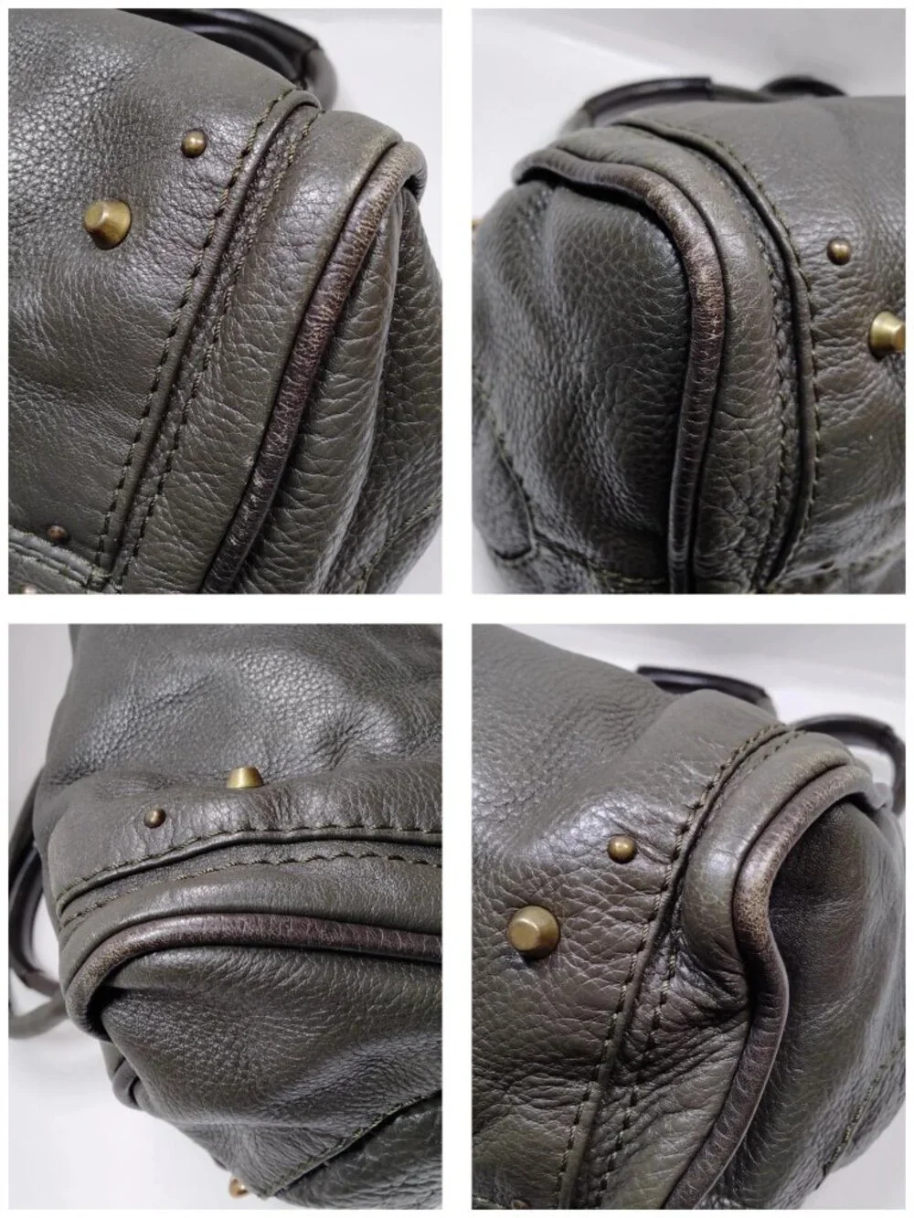 Authentic Chloé Paddington Leather Padlock Satchel Bag